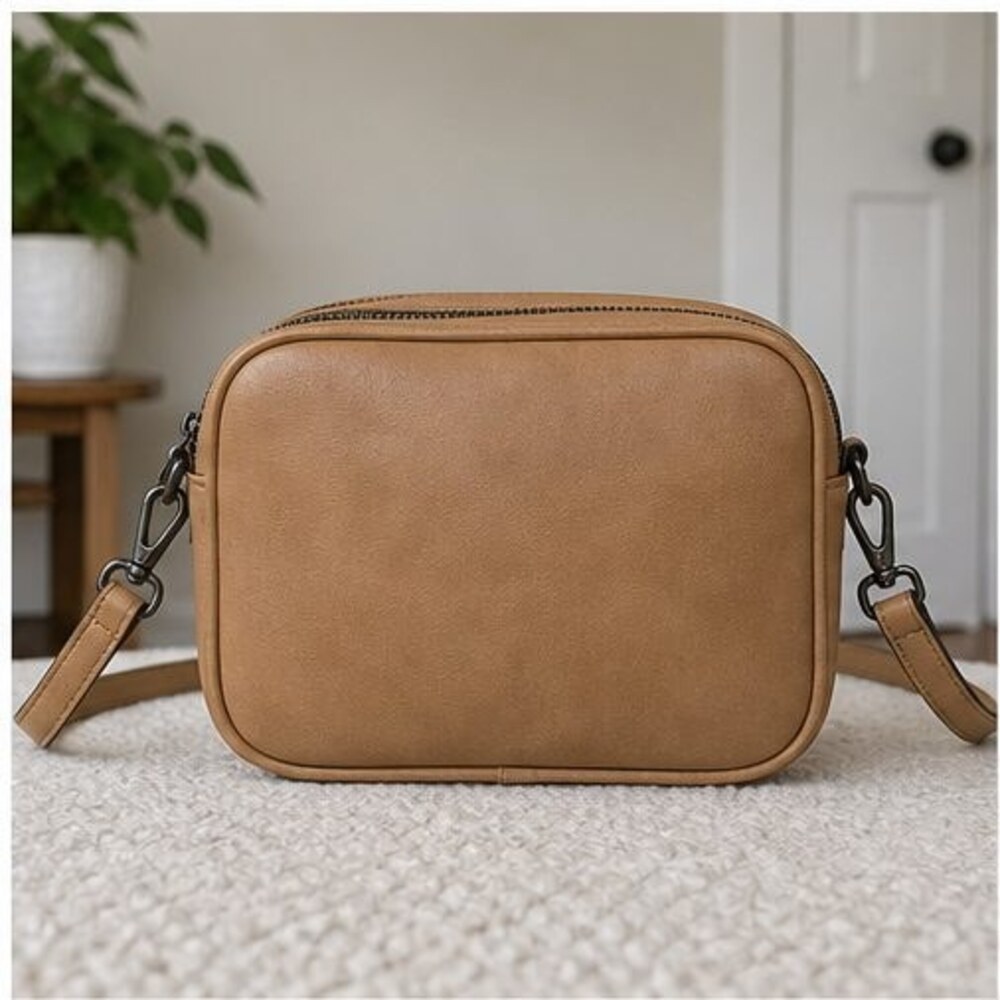 Navy Suede Crossbody Bag